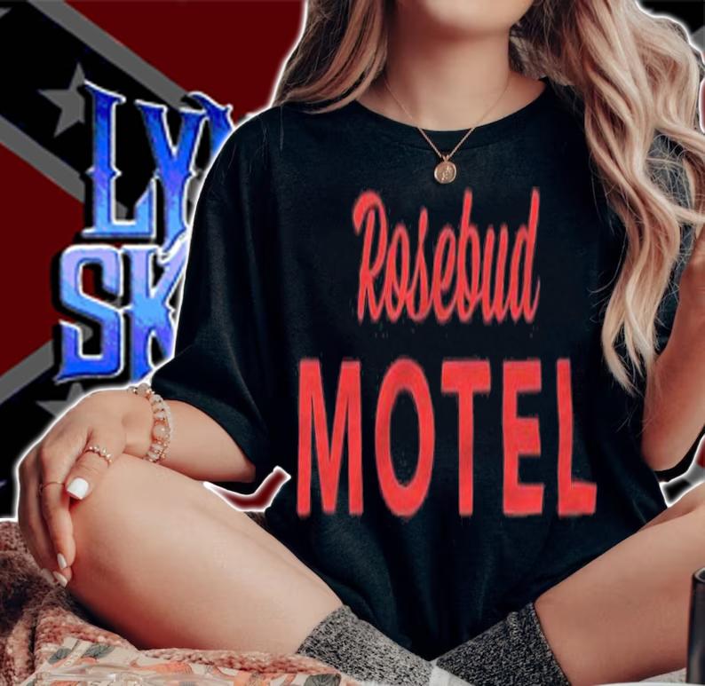 Rosebud Motel text logo T-shirt t-shirt