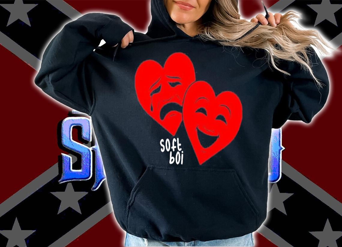 Soft Boi Drama Hearts Funny T-Shirt t-shirt