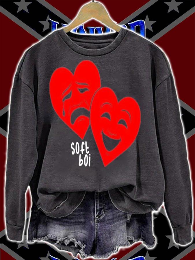 Soft Boi Drama Hearts Funny T-Shirt t-shirt
