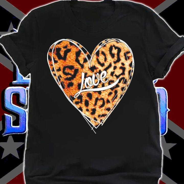 Valentines Day Leopard Print Heart Lover T-Shirt t-shirt shirt