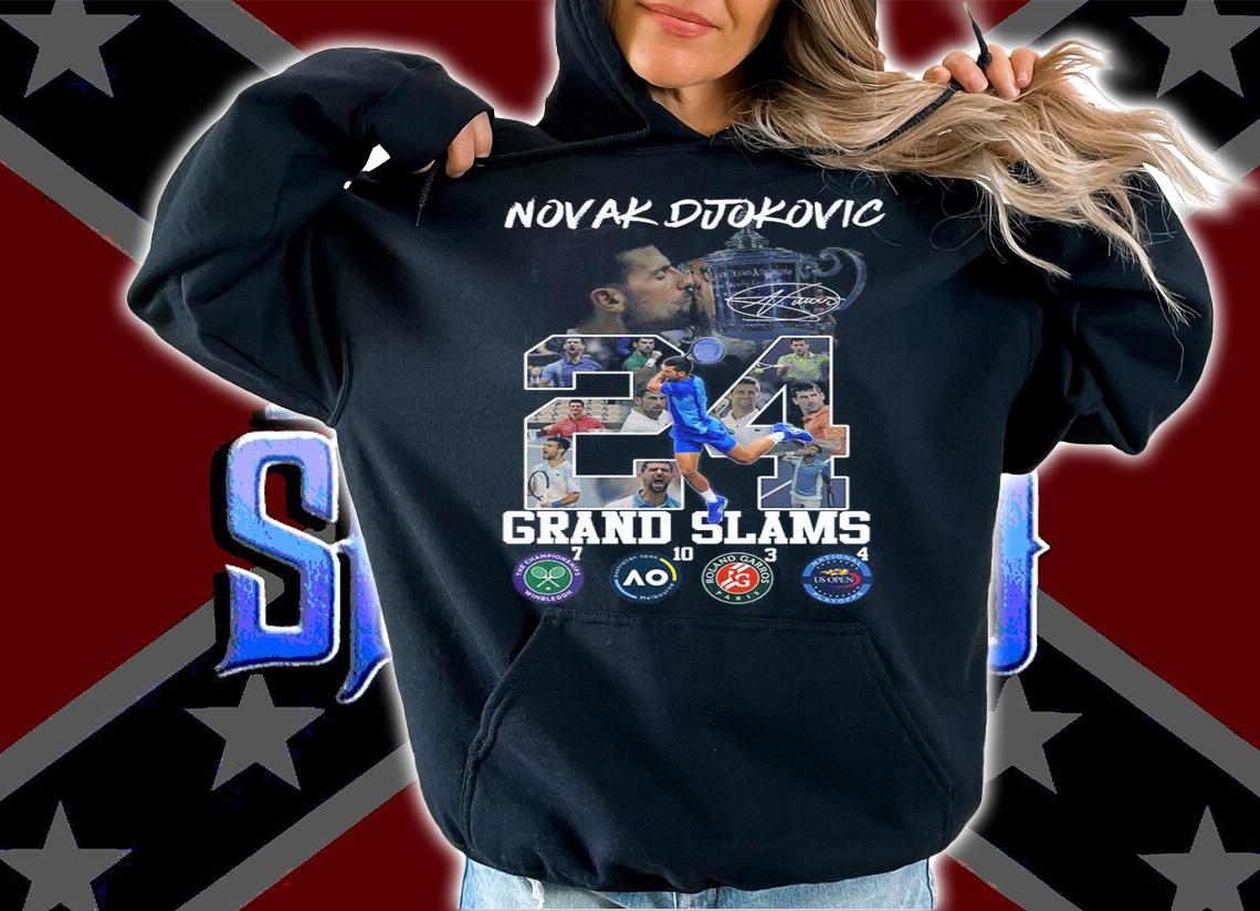 24 Novak Djokovic Grand Slams Signature t-shirt hoodie