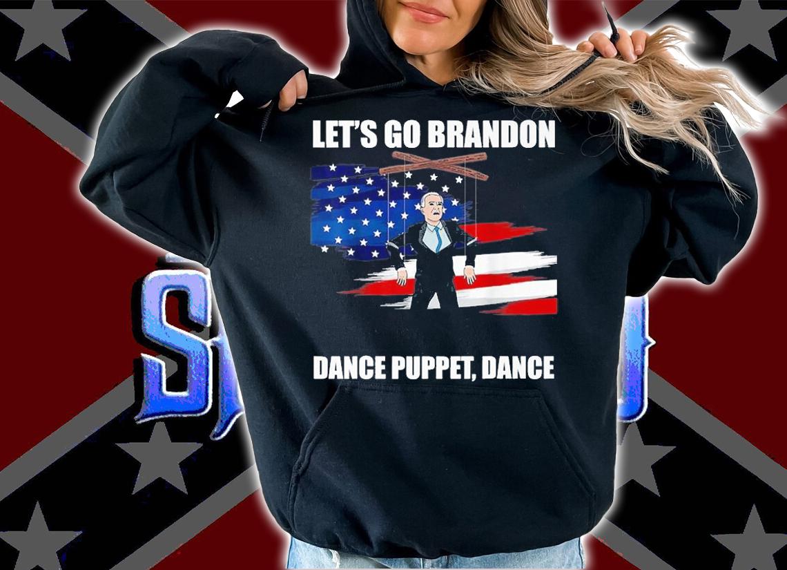 LetS Go Brandon Dance puppet Dance Funny Biden Puppet USA Flag T-Shirt t-shirt hoodie