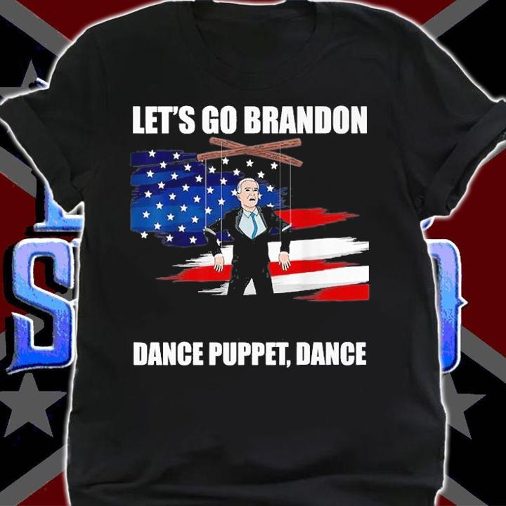 LetS Go Brandon Dance puppet Dance Funny Biden Puppet USA Flag T-Shirt t-shirt shirt