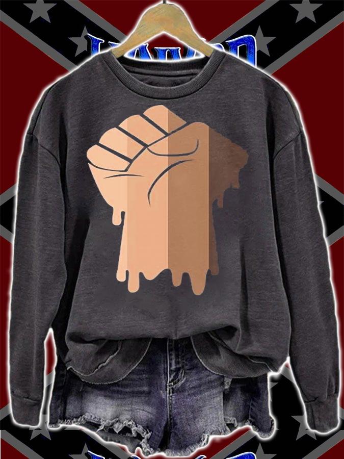 Melanin Hand Black History Month T-Shirt t-shirt sweatshirt
