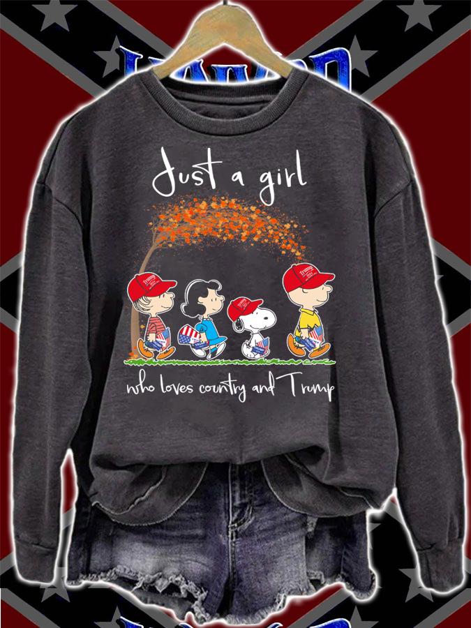 Peanuts Snoopy Just A Girl Who Loves Country And Trump t-shirt