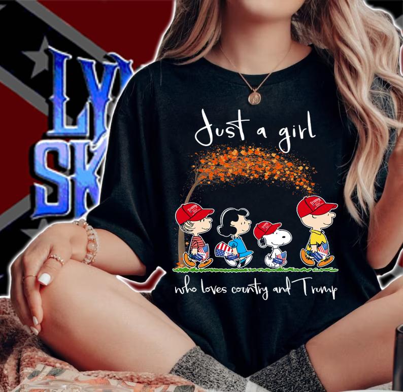 Peanuts Snoopy Just A Girl Who Loves Country And Trump t-shirt