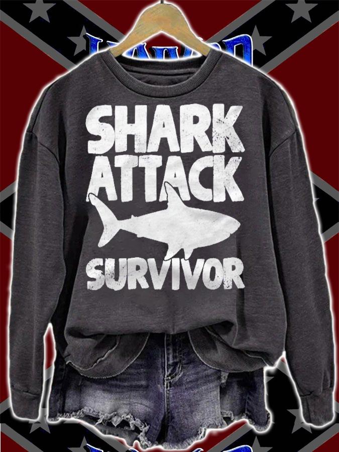 Shark Attack Survivor Save Wildlife Shirt t-shirt sweatshirt