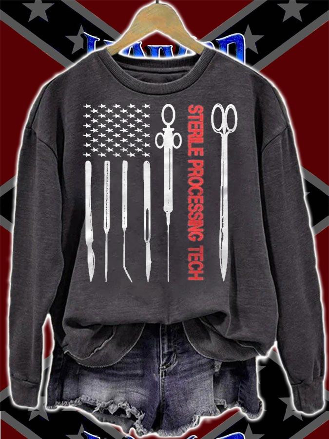 Sterile Processing Technician Tech Week American Flag Shirt t-shirt sweatshirt