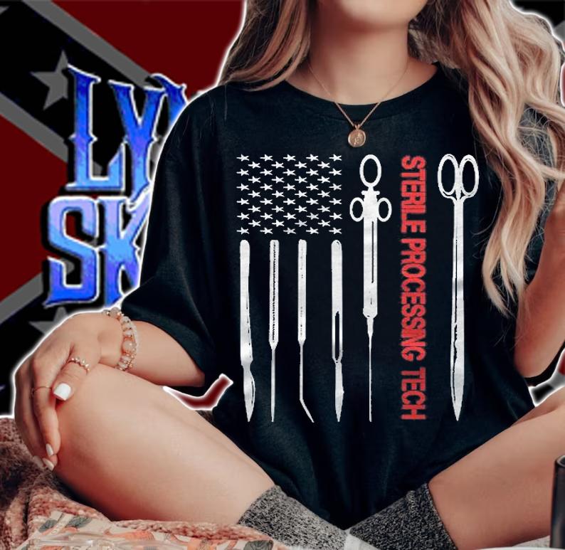 Sterile Processing Technician Tech Week American Flag Shirt t-shirt woman shirt