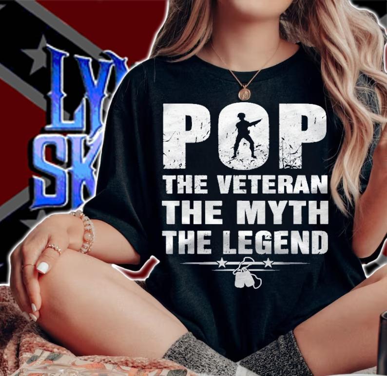 Veteran 365 Vintage Pop Veteran The Legend Tee Fathers Day Shirt t-shirt