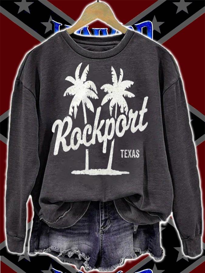Rockport Texas Vintage 70S Palm Trees Graphic Shirt t-shirt sweatshirt