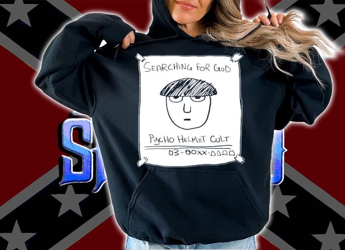 Where Is He Searching For God Anime Mob 100 Pyscho Helmet Cult Anime Shirt t-shirt hoodie