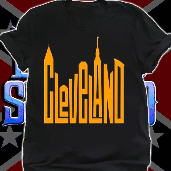 Cleveland Skyline Letters Pullover Shirt t-shirt shirt