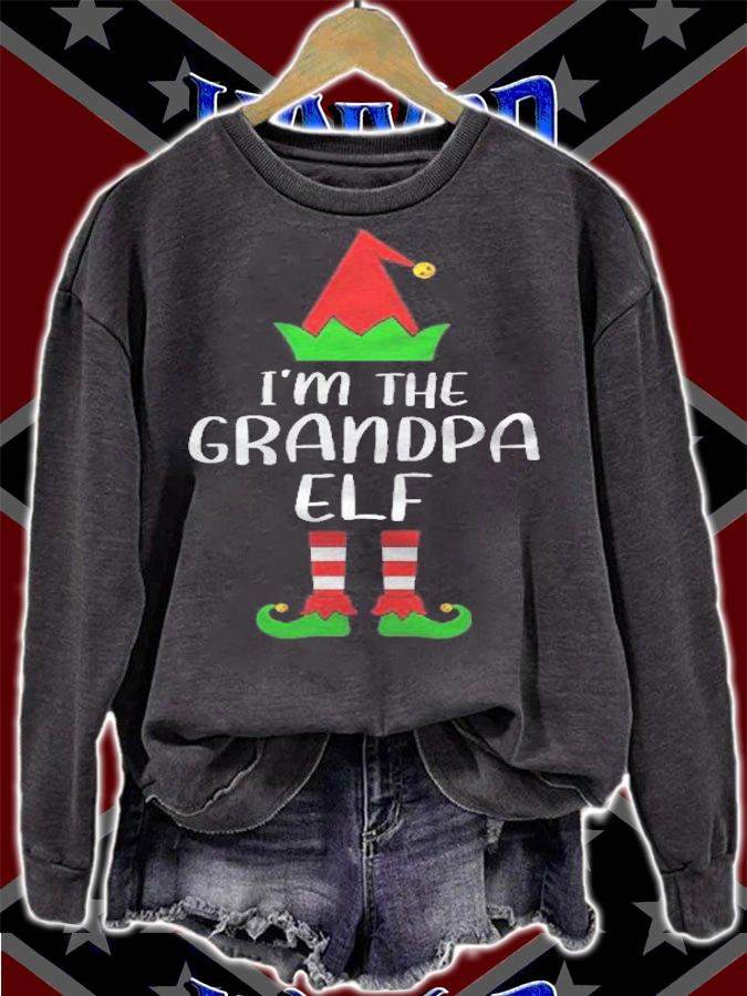 Funny Matching Family Im The Grandpa Elf Christmas Shirt t-shirt sweatshirt
