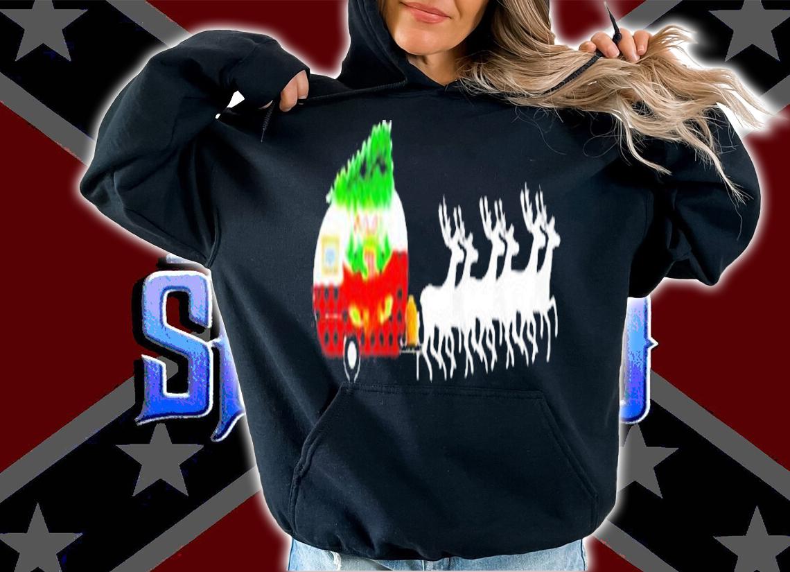 Camping Christmas Reindeer T-Shirt hoodie