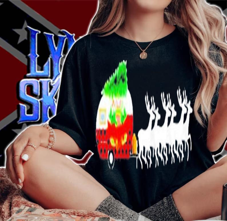 Camping Christmas Reindeer T-Shirt woman shirt