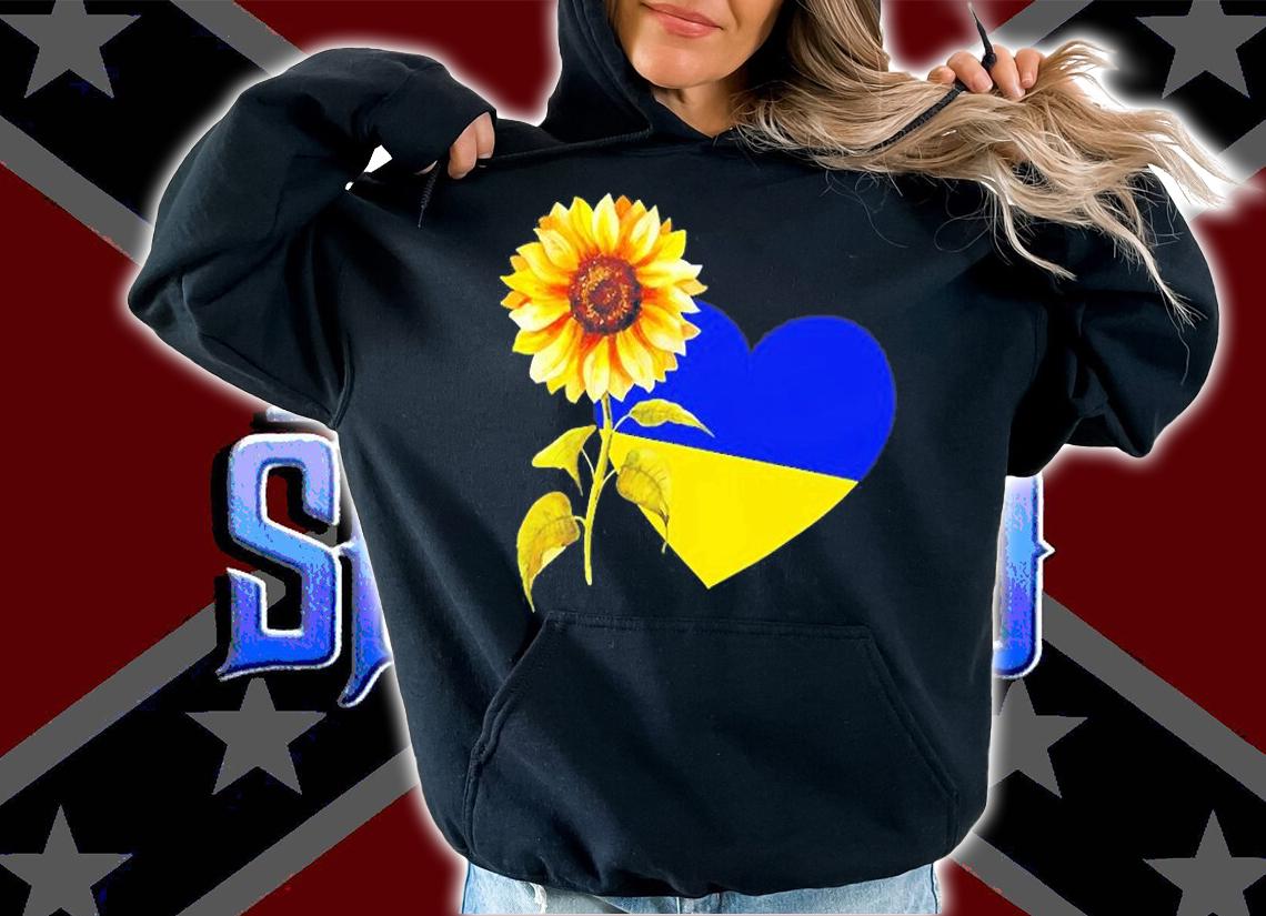 I Stand With Ukraine Sunflower Support Ukraine Ukrainian T-Shirt hoodie