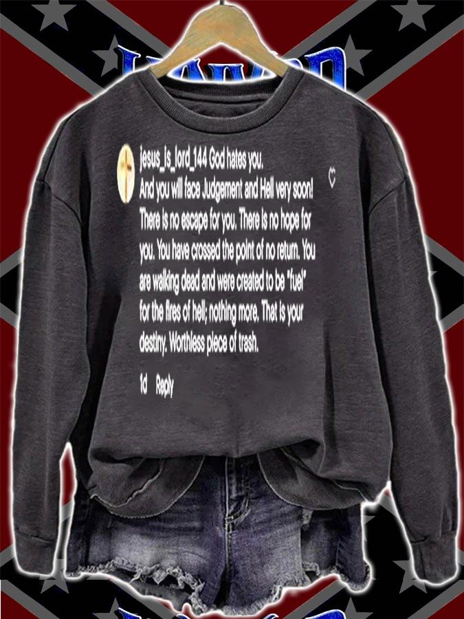 Jesus Is Lord God 144 God Hates You And You Will Face Judgement T-Shirt