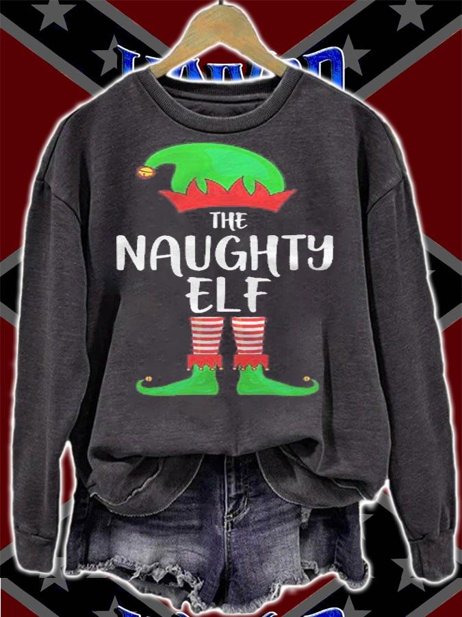 Naughty Elf Christmas Party Matching Family Group Pajama Shirt sweatshirt