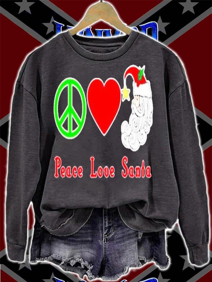 Peace Love Santa Claus Holiday T-Shirt