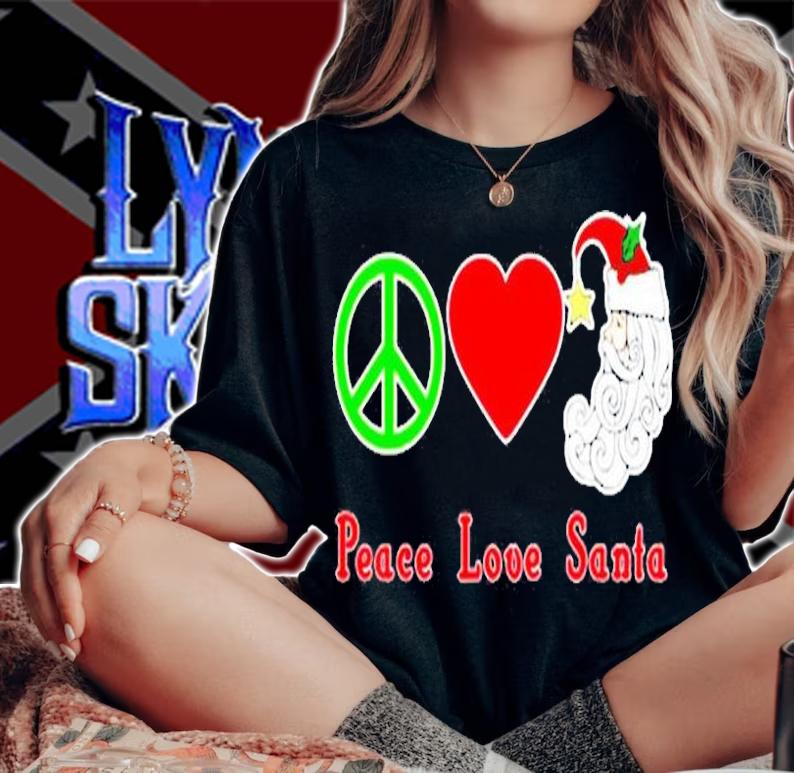 Peace Love Santa Claus Holiday T-Shirt
