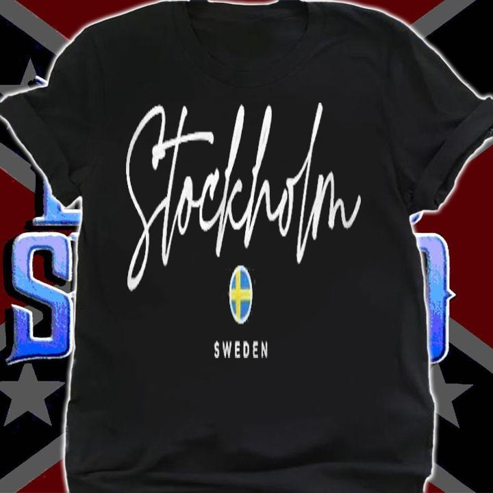 Stockholm Sweden Swedish Flag Scandinavian T-shirt shirt