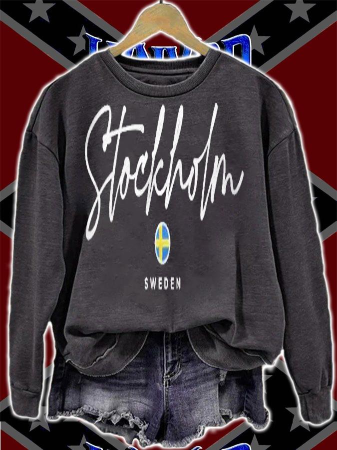 Stockholm Sweden Swedish Flag Scandinavian T-shirt sweatshirt