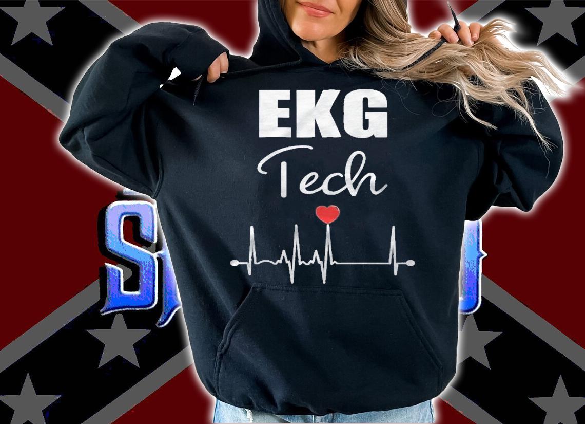 Ekg Tech Heartbeat Heart Shirt hoodie