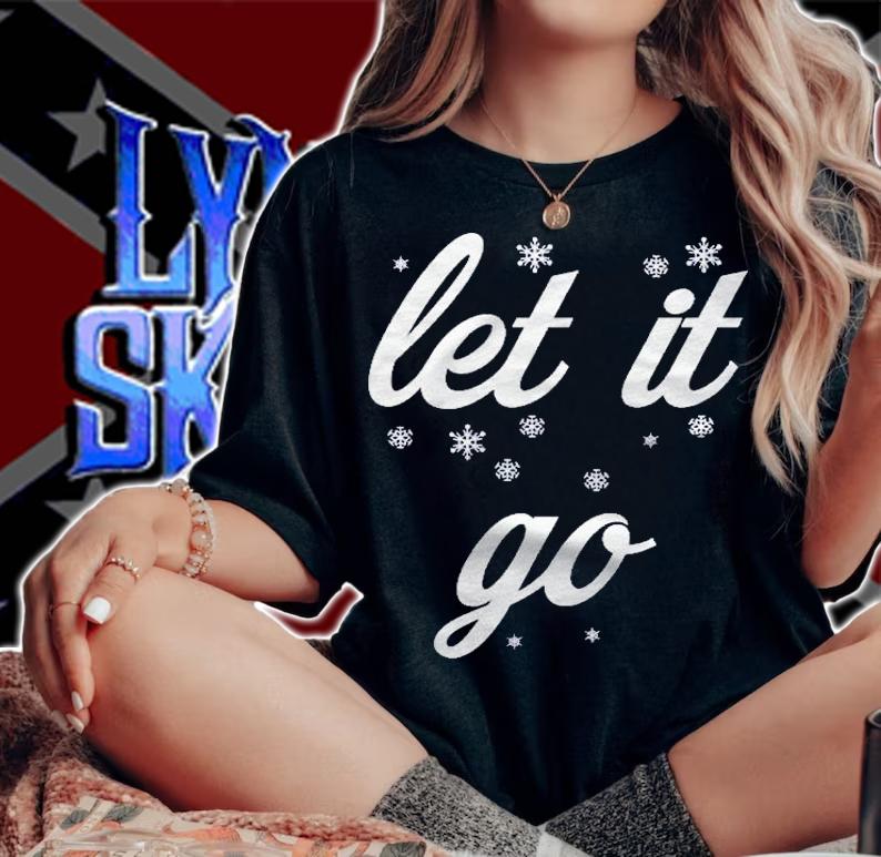 Let It Go With Snowflakes Pullover Shirt woman shirt