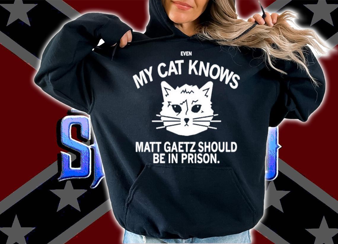 Raygun Even My Cat Knows Matt Gaetz Should Be In Prison Shirt hoodie