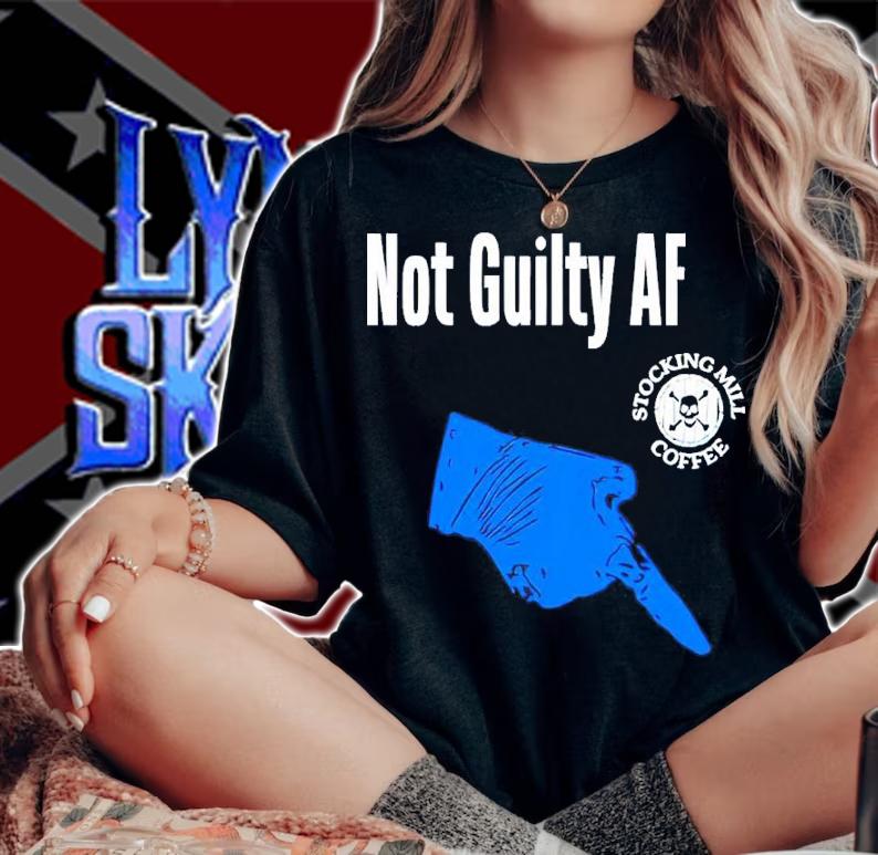 Stocking Mill Coffee Store Not Guilty Af T-Shirt woman shirt