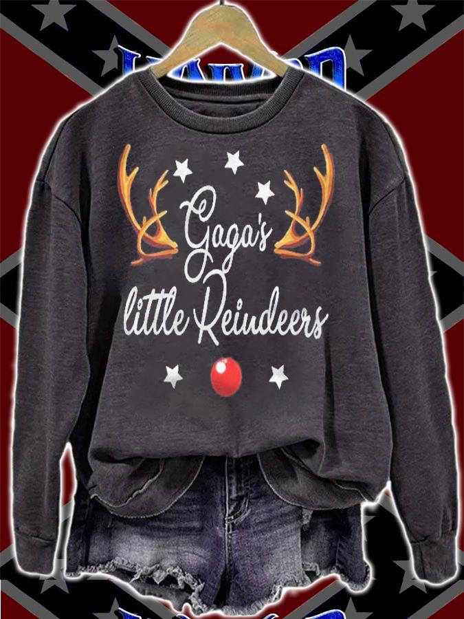 Gagas Little Reindeers Funny Reindeers Christmas Shirt sweatshirt