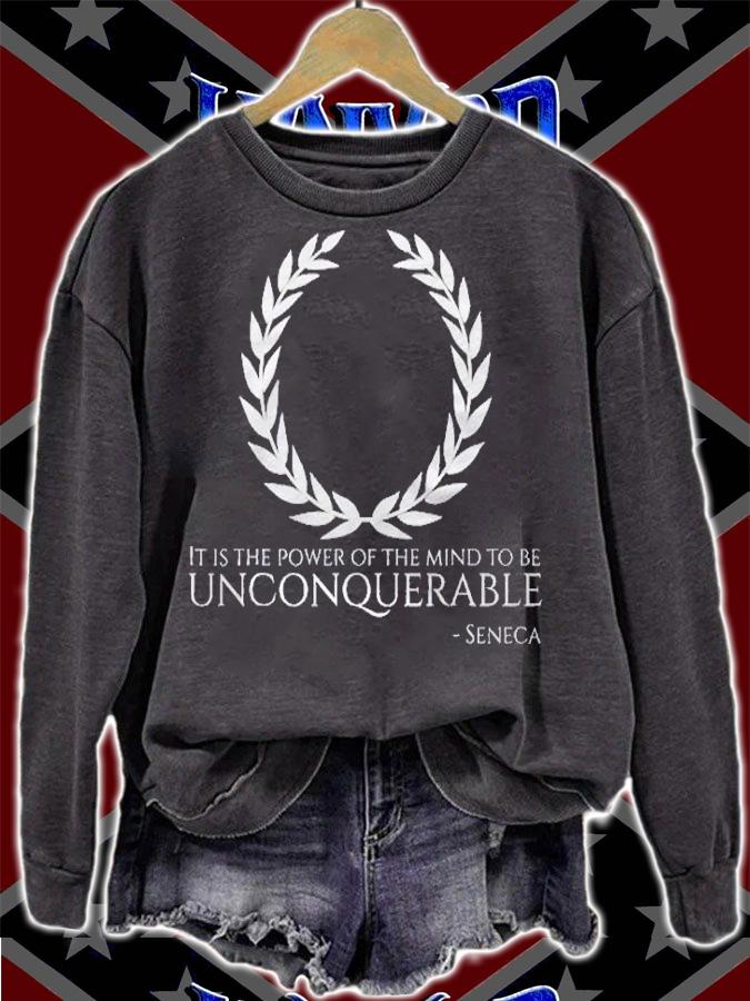 Seneca Stoicism Roman Philosophy Quote Be Unconquerable Shirt