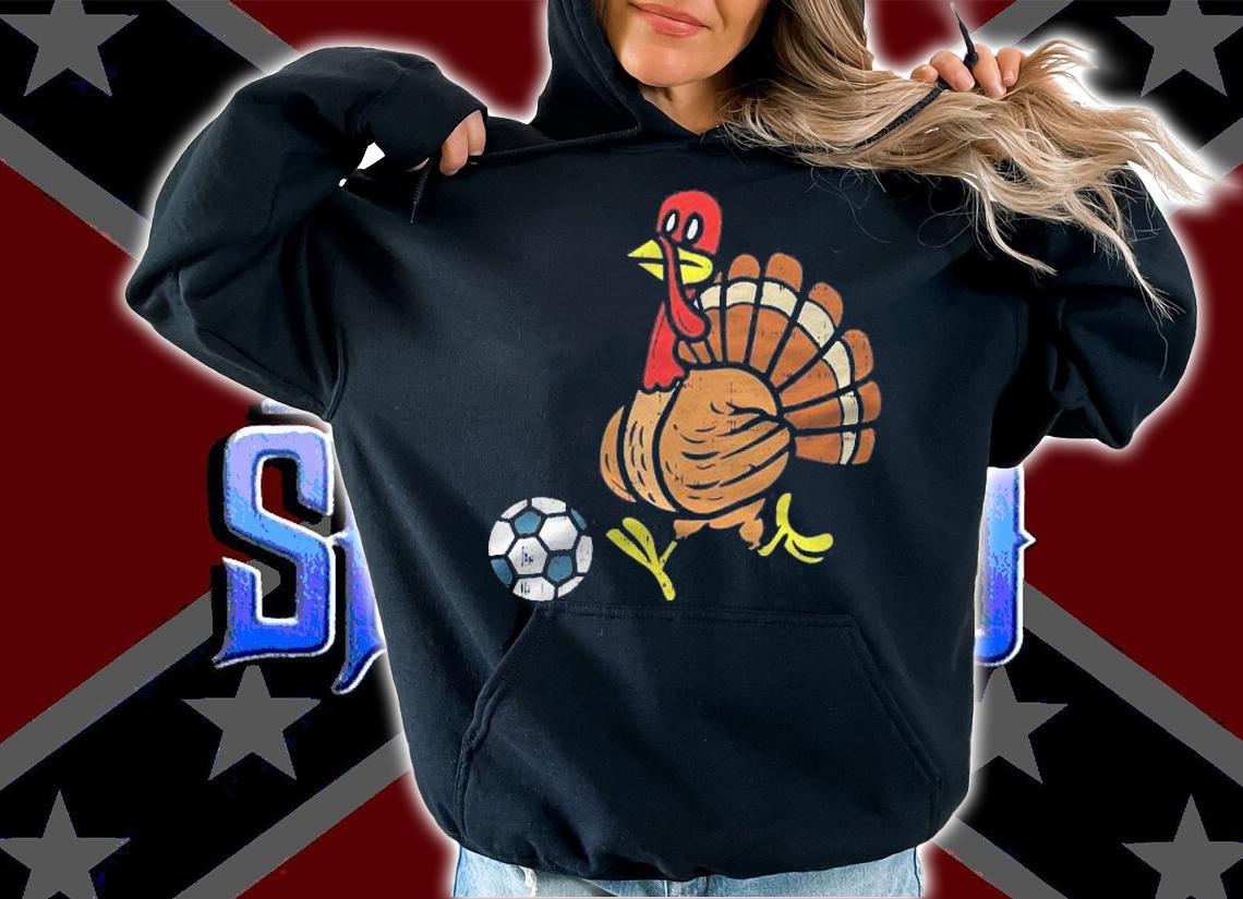 Football Soccer Player Turkey Thanksgiving Day Sport Gift Shirt