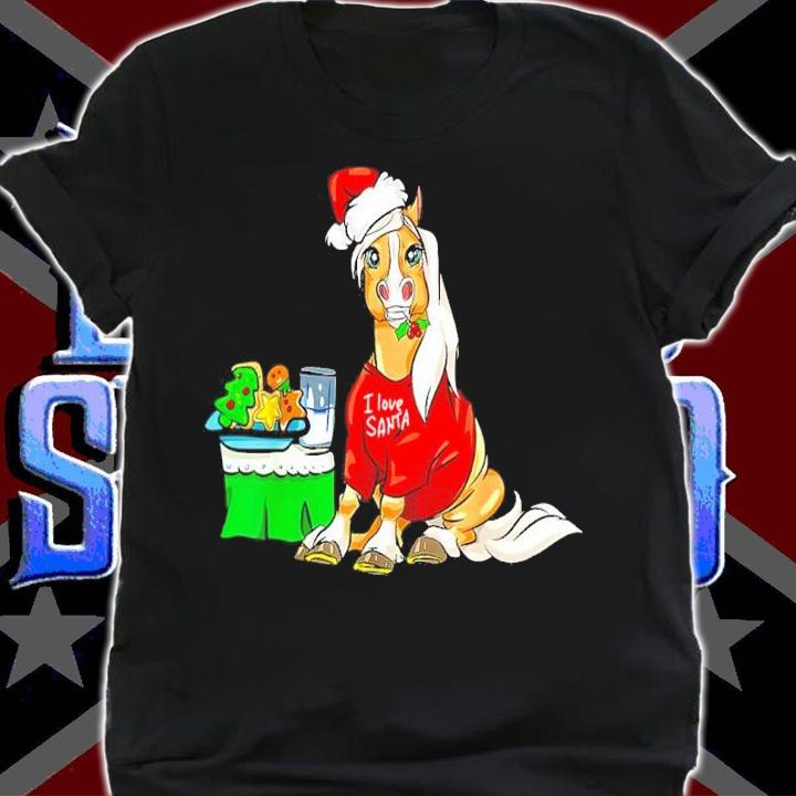 Haflinger Horse I Love Santa Christmas Shirt shirt