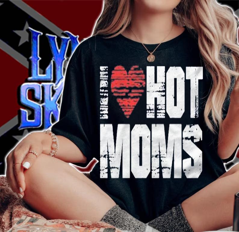 I Love Hot Moms Vintage Heart Shirt woman shirt