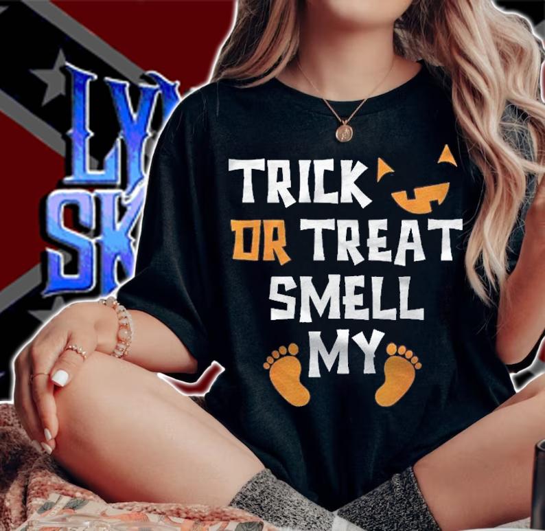 Trick Or Treat Smell My Feet Funny Kids Halloween Shirt