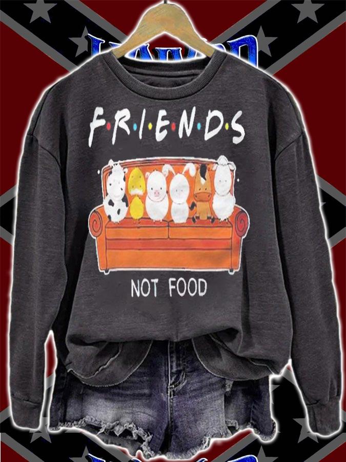 Vegan friends not food T-shirt sweatshirt