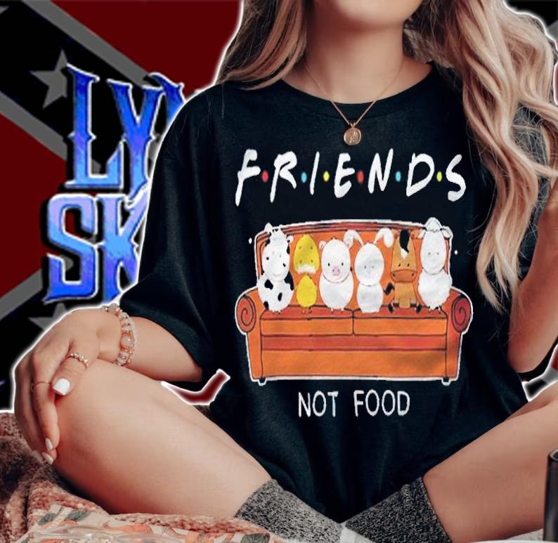 Vegan friends not food T-shirt woman shirt