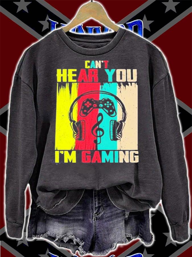 Can't Hear You I'm Gaming Colorful Gamer T-Shirt