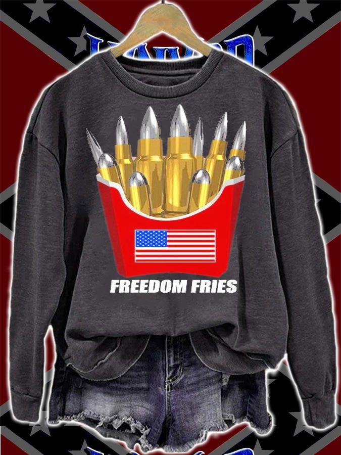 Freedom Fries American Flag T-Shirt sweatshirt