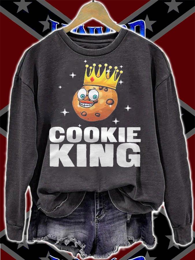 Funny Cookie King Gift For Men Cool Baker Baking Shirt