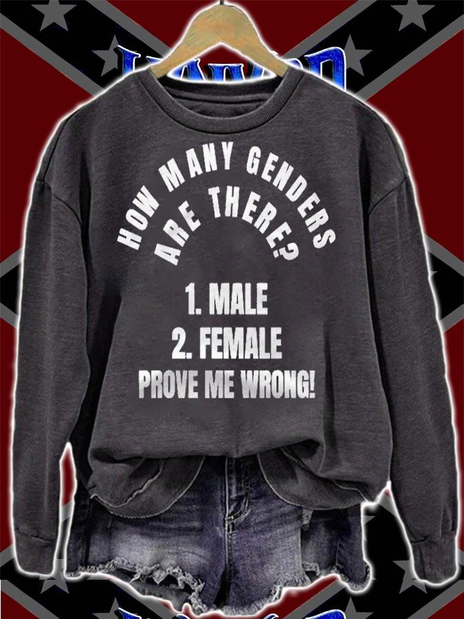 How Many Genders Are There 2 Male And Female Design Pullover Shirt sweatshirt