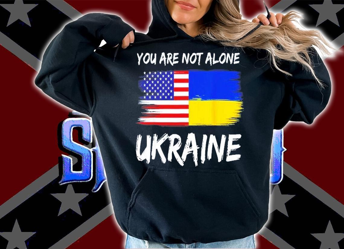 I Stand With Ukraine Flag American Flag Support Ukraine Peace Ukraine T-Shirt