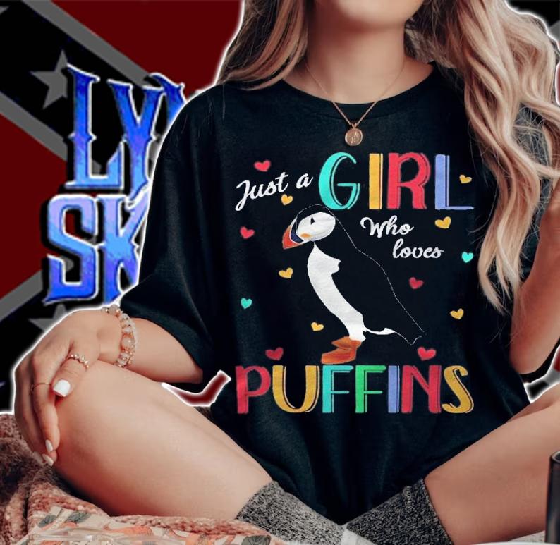 Just A Girl Who Loves Puffins Shirt Puffin Gift Shirt woman shirt