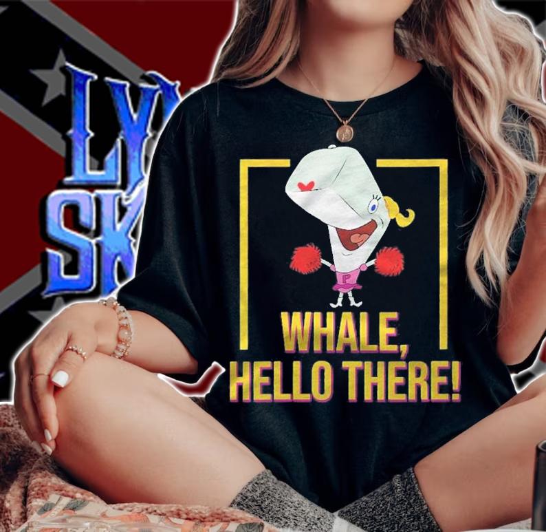 Mademark X Spongebob Squarepants Pearl Krabs Whale Hello There! V-Neck shirt woman shirt