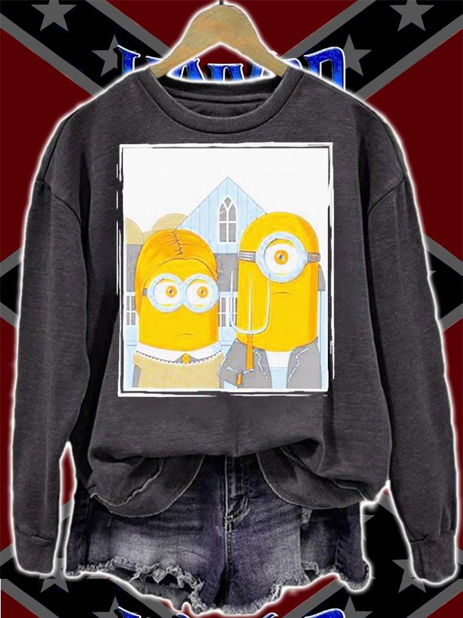 Minions American Gothic Minion Parody T-Shirt sweatshirt