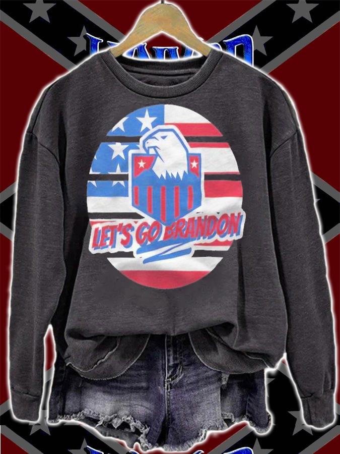 Official lets Go Brandon Eagle Conservative USA Flag T-Shirt sweatshirt