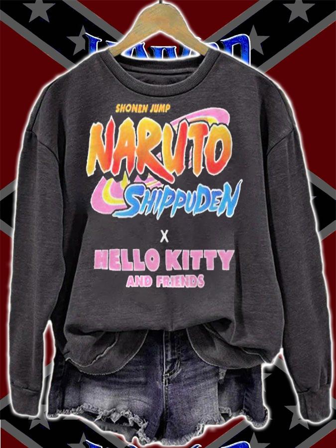 Shonen Jump Naruto Shippuden X Hello Kitty and Friends T-shirt sweatshirt