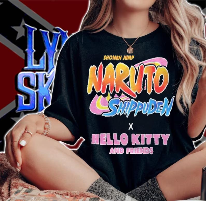 Shonen Jump Naruto Shippuden X Hello Kitty and Friends T-shirt woman shirt